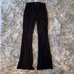Black flare fitted pants